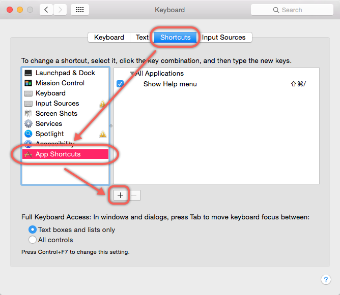 Add Keyboard Shortcuts in Mac