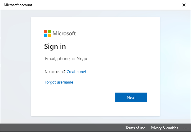 Add Microsoft Account