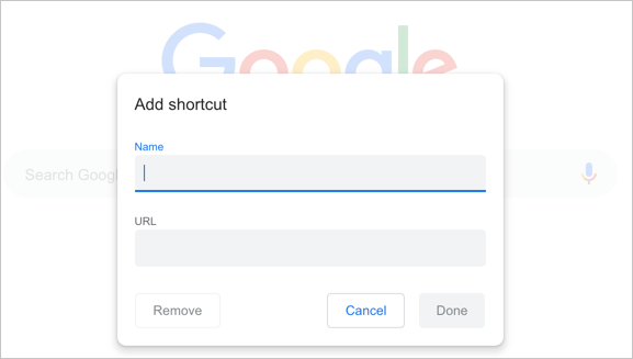Add Website Shortcut in Chrome New Tab Page