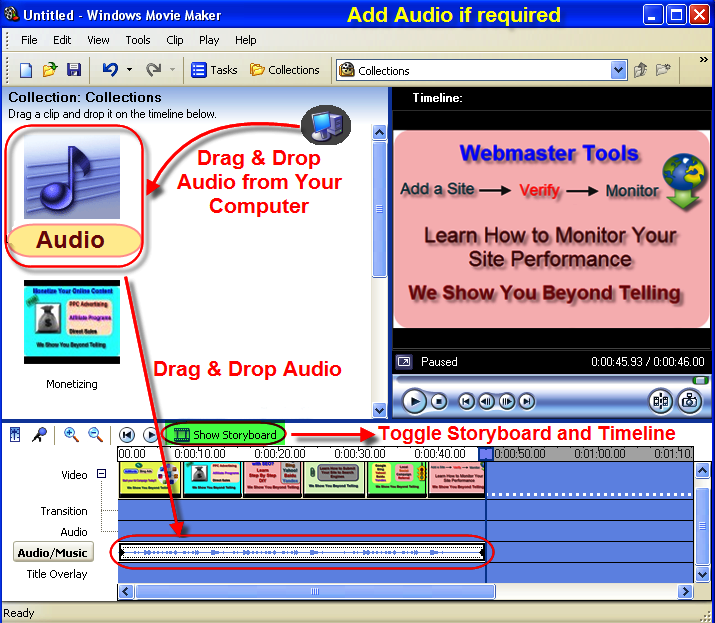 Adding Audio to Your Windows Movie Maker Video