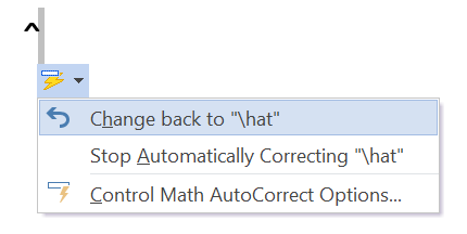 Adjust Math AutoCorrect When Typing