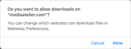 Allow Download from Website in Mac