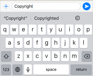 Auto Suggestion for Copyright