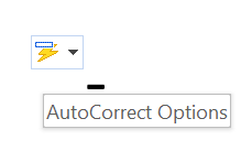 AutoCorrect Options When Typing in Word