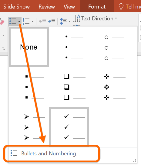 Bullets and Numbering in PowerPoint