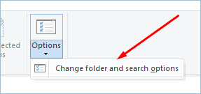 Change Folder and Search Options