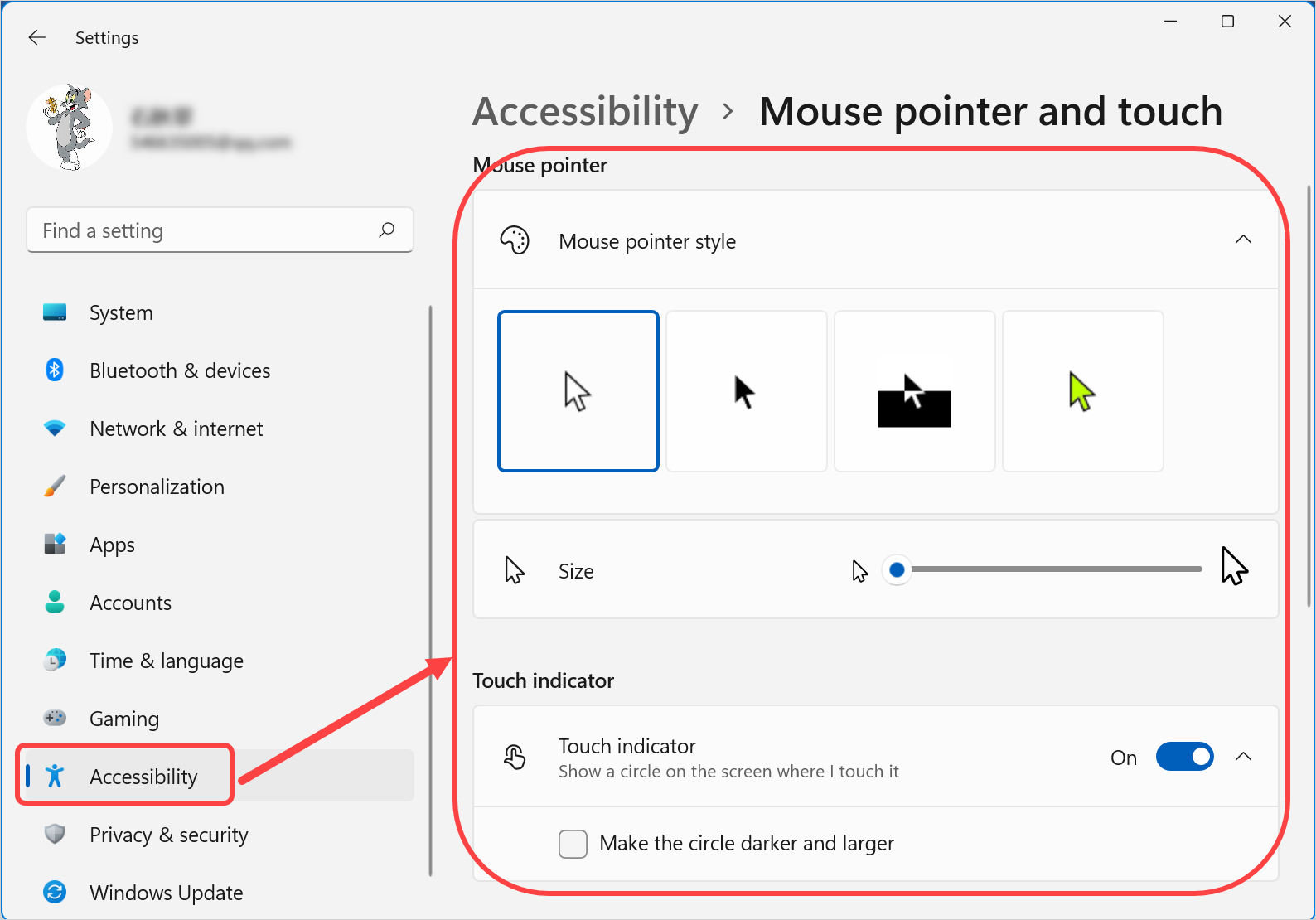Change Mouse Pointer Size and Speed
