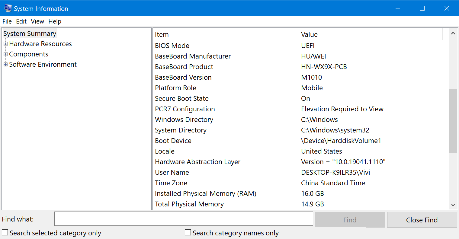 Check System Info