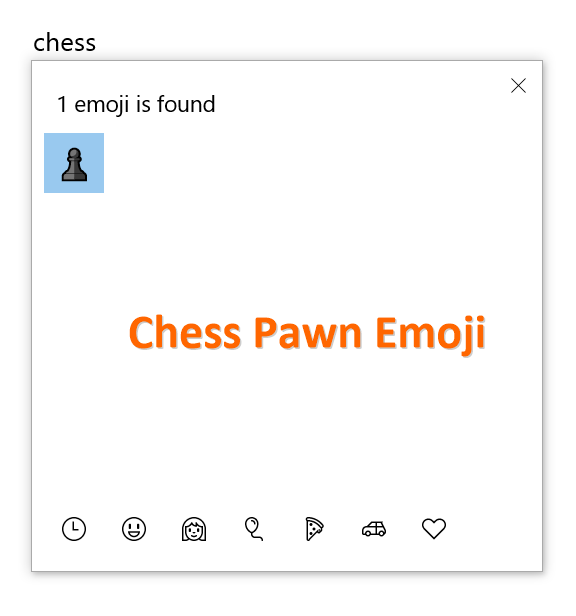 Chess Pawn Emoji in Windows 10