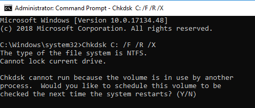 Chkdsk Command In Command Prompt