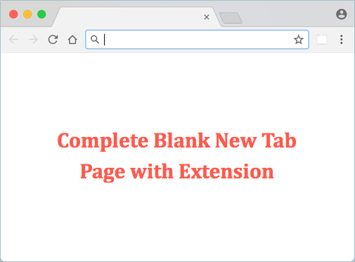 Chrome Blank New Tab Page Using Extension