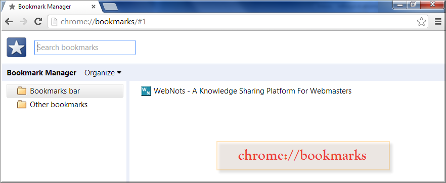 Chrome Bookmarks Command