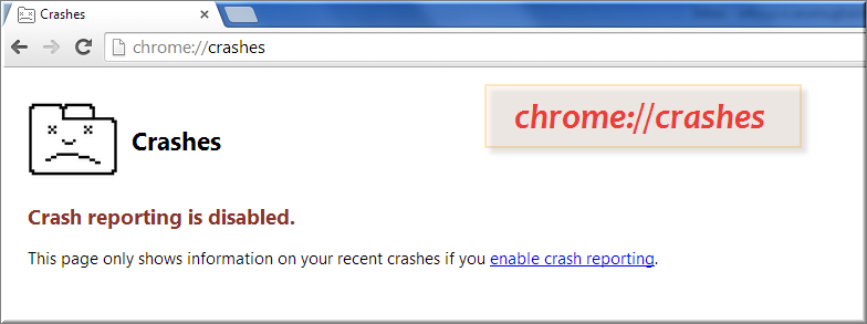 Chrome Crash Report Command