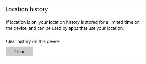 Clear Location History