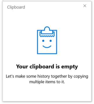 Clipboard History is Active