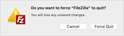 Confirm Force Quit in Mac
