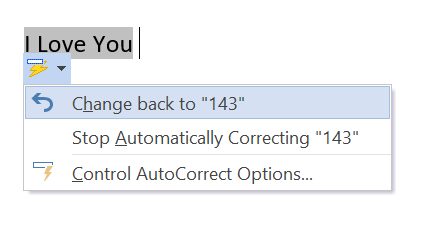 Control AutoCorrect Options