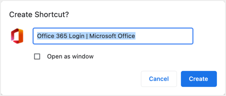 Create Website Shortcut in Chrome