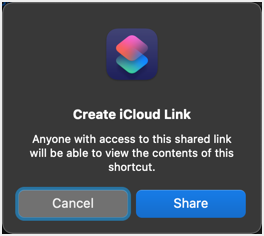 Create iCloud Link