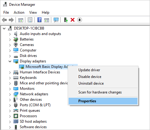 Device Properties