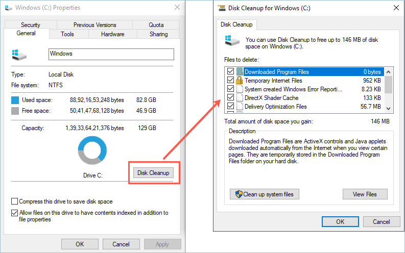 Disk Cleanup Process