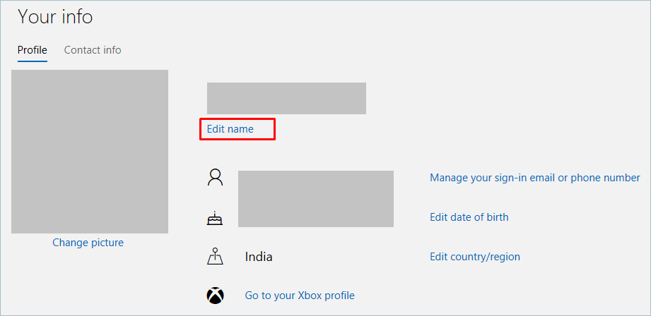 Edit Name Of Microsoft Account