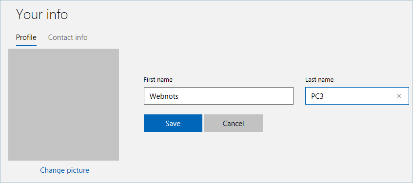 Editing Username Of Microsoft Account