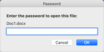Enter Password to Open