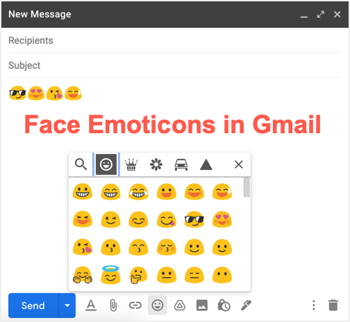 Face Emoticons in Gmail