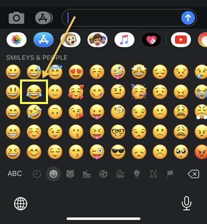 Face with Tears of Emoji in iPhone