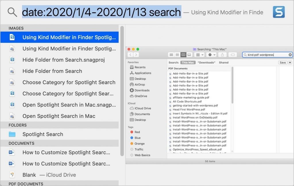 Filter Files Based on Date in Spotlight Search