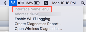 Finding Interface Name in Wi-Fi Mac