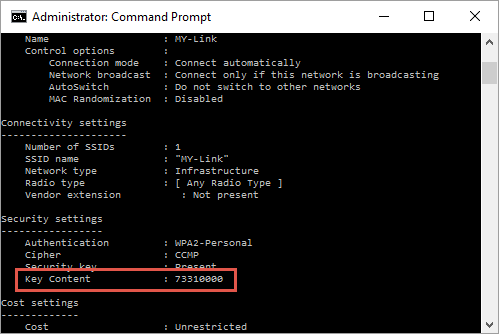 Finding Wi-Fi Password from Command Prompt