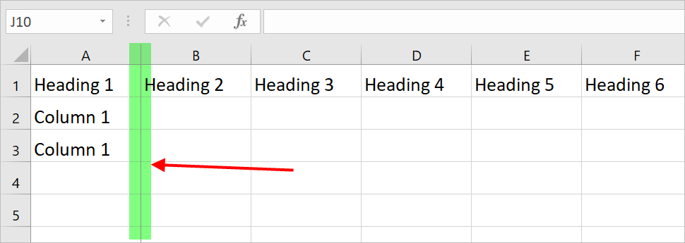 Freeze First Column