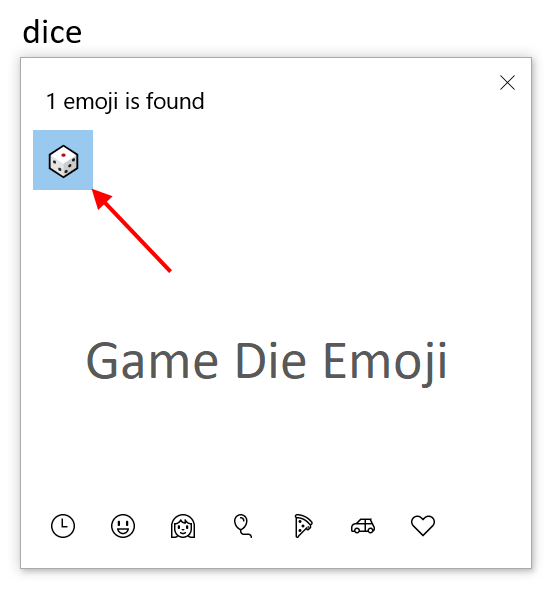 Game Die Emoji