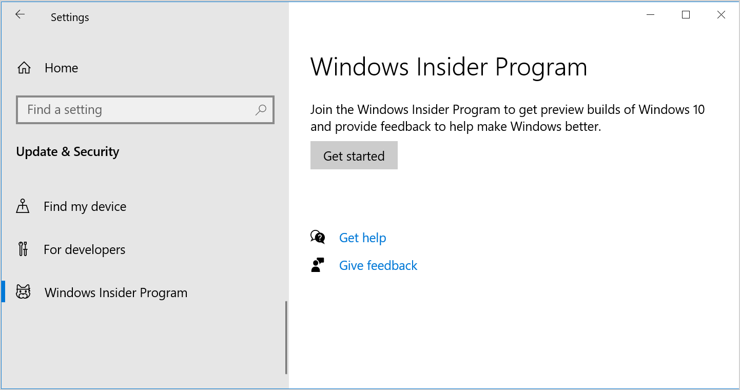 Get Started with Windows Insider Program