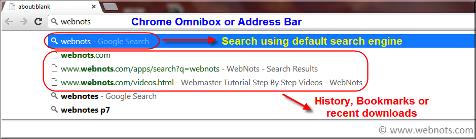 Google Chrome Omnibox Search