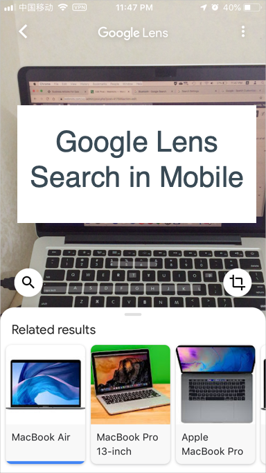 Google Lens Search in Mobile