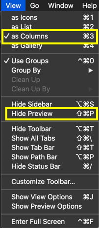 Hide Preview in Mac