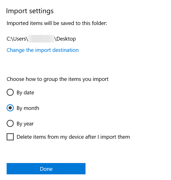 Import Setting in PC