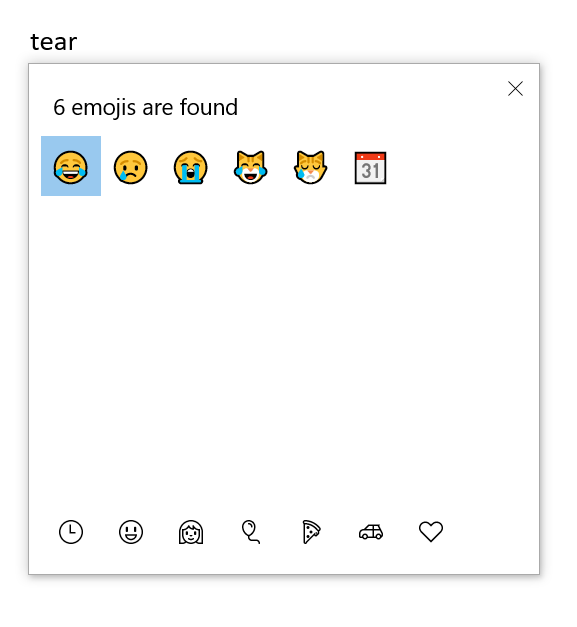 Insert Face with Tears of Joy Emoji in Windows