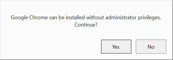 Install Chrome without Admin Privileges