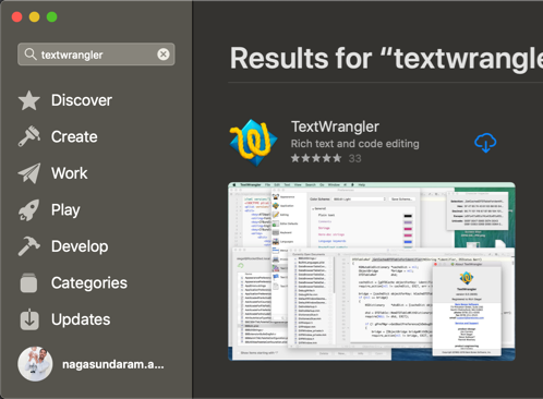 Install TextWrangler in Mac