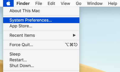 Mac System Preferences Menu