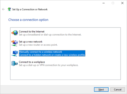 Manual Network Setup