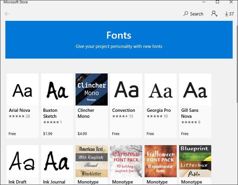 Microsoft Fonts