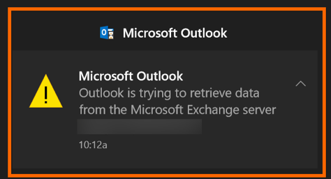 Microsoft Outlook Exchange Server Problem