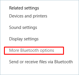 More Bluetooth Options