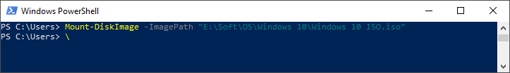 Mounting With Windows PowerShell