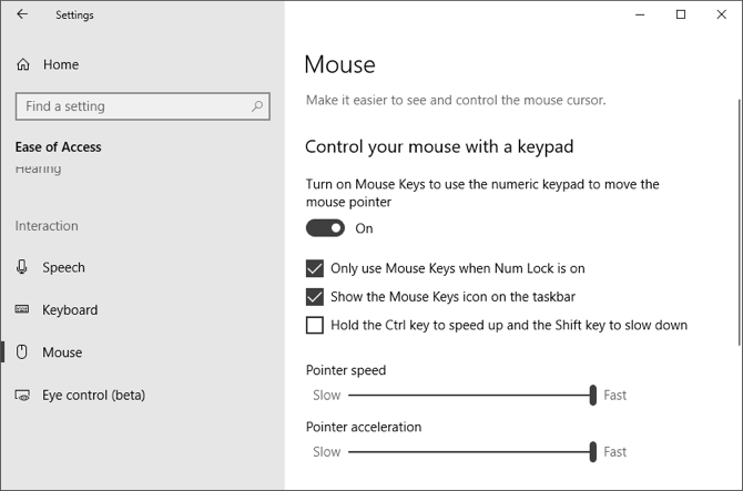 Mouse Options